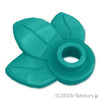 葉っぱ - ラウンド プレート 1 x 1：[Dark Turquoise / ダークターコイズ]