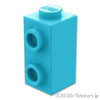 ブロック 1 x 1 x 1 2/3 - 1面スタッド：[Md,Azure / ミディアムアズール]