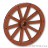 ホイール 荷車ラージ - 43mm ：[Reddish Brown / ブラウン]