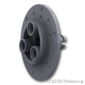 LEGO® パーツ 6219840 テクニック ステアリング ホイールハブ 3穴：[Dark Bluish Gray / ダークグレー] 35189-199 