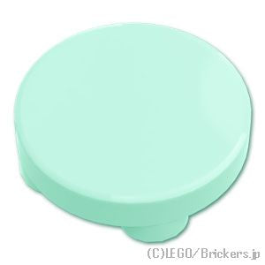 反転ラウンドタイル 2 x 2：[Light Aqua / ライトアクア]