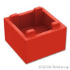コンテナ ボックス - 2 x 2 x 1：[Red / レッド]