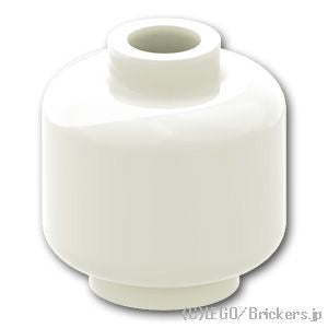 ミニフィグ プレーンヘッド：[White / ホワイト]