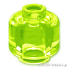 ミニフィグ プレーンヘッド：[Tr,Neon Green / トランスネオングリーン(蛍光)]