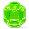 ミニフィグ プレーンヘッド：[Tr,Bt Green / トランスブライトグリーン]