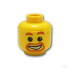 ミニフィグ ヘッド - つぶらな瞳のブラウンひげ：[Yellow / イエロー]