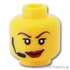 ミニフィグ デュアルヘッド - ヘッドセット女性のスマイル / 嫌がる顔：[Yellow / イエロー]