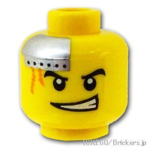 LEGO® パーツ 4542171 ミニフィグ デュアルヘッド - サイボーグ / 困り顔：[Yellow / イエロー] 3626pb0361-024 