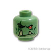 ミニフィグ ヘッド - スカーフェイスのトロール：[Sand Green / サンドグリーン]