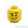 ミニフィグ ヘッド - チークラインの笑顔：[Yellow / イエロー]