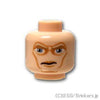 ミニフィグ ヘッド - 青い目とチークライン：[Light Nougat / ライトヌガー]