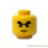 ミニフィグ ヘッド - ふさ眉毛のキリリ顔(ニンジャゴー コール)：[Yellow / イエロー]