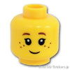 ミニフィグ ヘッド - そばかすの幼顔：[Yellow / イエロー]