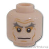 ミニフィグ デュアルヘッド - 厳しい顔 / 食いしばった顔：[Light Nougat / ライトヌガー]