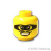 ミニフィグ ヘッド - ゾロマスクと口ひげ：[Yellow / イエロー]