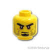 ミニフィグ ヘッド - あごひげと無精ひげとふさふさ眉毛：[Yellow / イエロー]