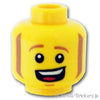 ミニフィグ ヘッド - へらへら笑顔：[Yellow / イエロー]