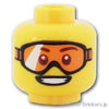ミニフィグ ヘッド - サングラスをかけたニッコリ顔：[Yellow / イエロー]