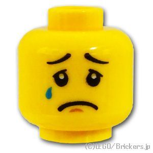LEGO® パーツ 6123714 ミニフィグ デュアルヘッド - 笑顔 / 泣き顔：[Yellow / イエロー] 3626pb1354-024 