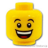 ミニフィグ デュアルヘッド - 笑顔 / 泣き顔：[Yellow / イエロー]