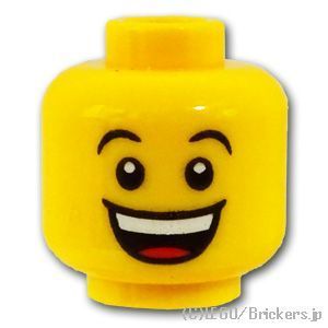 LEGO® パーツ 6123714 ミニフィグ デュアルヘッド - 笑顔 / 泣き顔：[Yellow / イエロー] 3626pb1354-024 