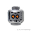 ミニフィグ ヘッド - イエローアイロボット：[Flat Silver / フラットシルバー]