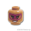 ミニフィグ デュアルヘッド - マゼンタアイマスクのスマイル / 怒り顔：[Md,Nougat / ミディアムヌガー]