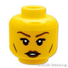 ミニフィグ ヘッド - チークラインの女性：[Yellow / イエロー]