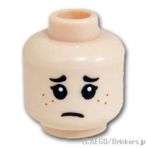 LEGO® パーツ 6226803 ミニフィグ デュアルヘッド - そばかすスマイル / 悲しいい顔：[Light Nougat / ライトヌガー] 3626pb2104-283 