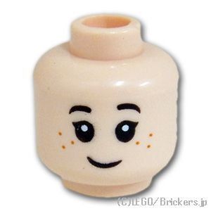 LEGO® パーツ 6226803 ミニフィグ デュアルヘッド - そばかすスマイル / 悲しいい顔：[Light Nougat / ライトヌガー] 3626pb2104-283 