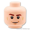 ミニフィグ デュアルヘッド - 落ち着いた微笑 / 気張った顔：[Light Nougat / ライトヌガー]