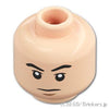 ミニフィグ デュアルヘッド - 無表情 / 怒った歯をむき出しにした：[Light Nougat / ライトヌガー]