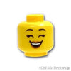 ミニフィグ デュアルヘッド - ミディアムヌガーのリップの大笑い / スマイル：[Yellow / イエロー]