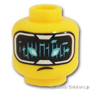 LEGO® パーツ 6287801 ミニフィグ デュアルヘッド - そばかすのどや顔 / スクリーンバイザー：[Yellow / イエロー] 3626pb2529-024 