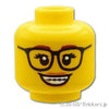 ミニフィグ デュアルヘッド - 歯を見せた笑顔 / 困り顔：[Yellow / イエロー]