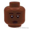 ミニフィグ デュアルヘッド - すまし顔 / 怒り顔：[Reddish Brown / ブラウン]