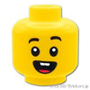 ミニフィグ デュアルヘッド - すきっ歯の笑顔 / あんぐり顔：[Yellow / イエロー]