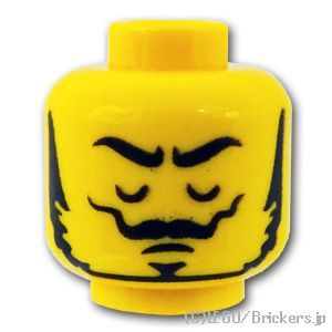 LEGO® パーツ 6321317 ミニフィグ デュアルヘッド - 相手を疑う顔 / 思案する顔：[Yellow / イエロー] 3626pb2750-024 