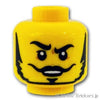 ミニフィグ デュアルヘッド - 相手を疑う顔 / 思案する顔：[Yellow / イエロー]