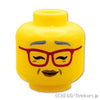 ミニフィグ デュアルヘッド - マゼンタメガネのおばあさん / 優しさがあふれる笑顔：[Yellow / イエロー]
