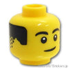 ミニフィグ ヘッド - 刈上げのスマイル：[Yellow / イエロー]