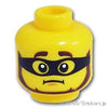 ミニフィグ ヘッド - 怪盗マスクのぽっちゃり君：[Yellow / イエロー]