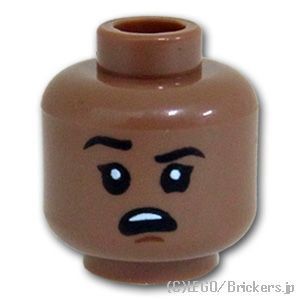 LEGO® パーツ 6382550 ミニフィグ デュアルヘッド - 満面の笑顔 / 怪訝な顔：[Md,Brown / ミディアムブラウン ] 3626pb2995-240 