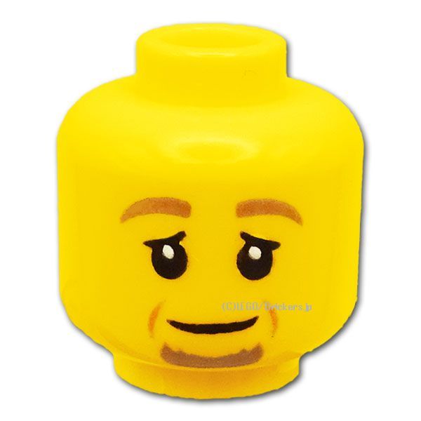 LEGO® パーツ 6384570 ミニフィグ デュアルヘッド - ヤギ髭のすましたおじさん / 大笑い：[Yellow / イエロー] 3626pb3002-024 