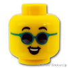 ミニフィグ デュアルヘッド - サングラスの笑顔 / 子供の笑顔：[Yellow / イエロー]
