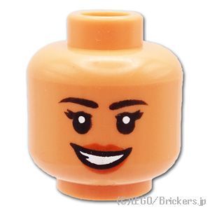 LEGO® パーツ 6404018 ミニフィグ デュアルヘッド - 自慢げなドヤ顔 / ざまあ見ろの笑顔：[Nougat / ヌガー] 3626pb3170-018 