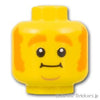 ミニフィグ デュアルヘッド - ふくよかな顔 / 社交的な笑顔：[Yellow / イエロー]
