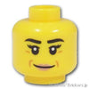 ミニフィグ ヘッド - 口元と目じりにしわのある女性：[Yellow / イエロー]