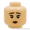 ミニフィグ デュアルヘッド - 口を開けた笑顔／悲しい顔：[Md,Tan / ミディアムタン ]