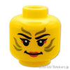 ミニフィグ ヘッド - 金のフェイスペイントと笑顔：[Yellow / イエロー]